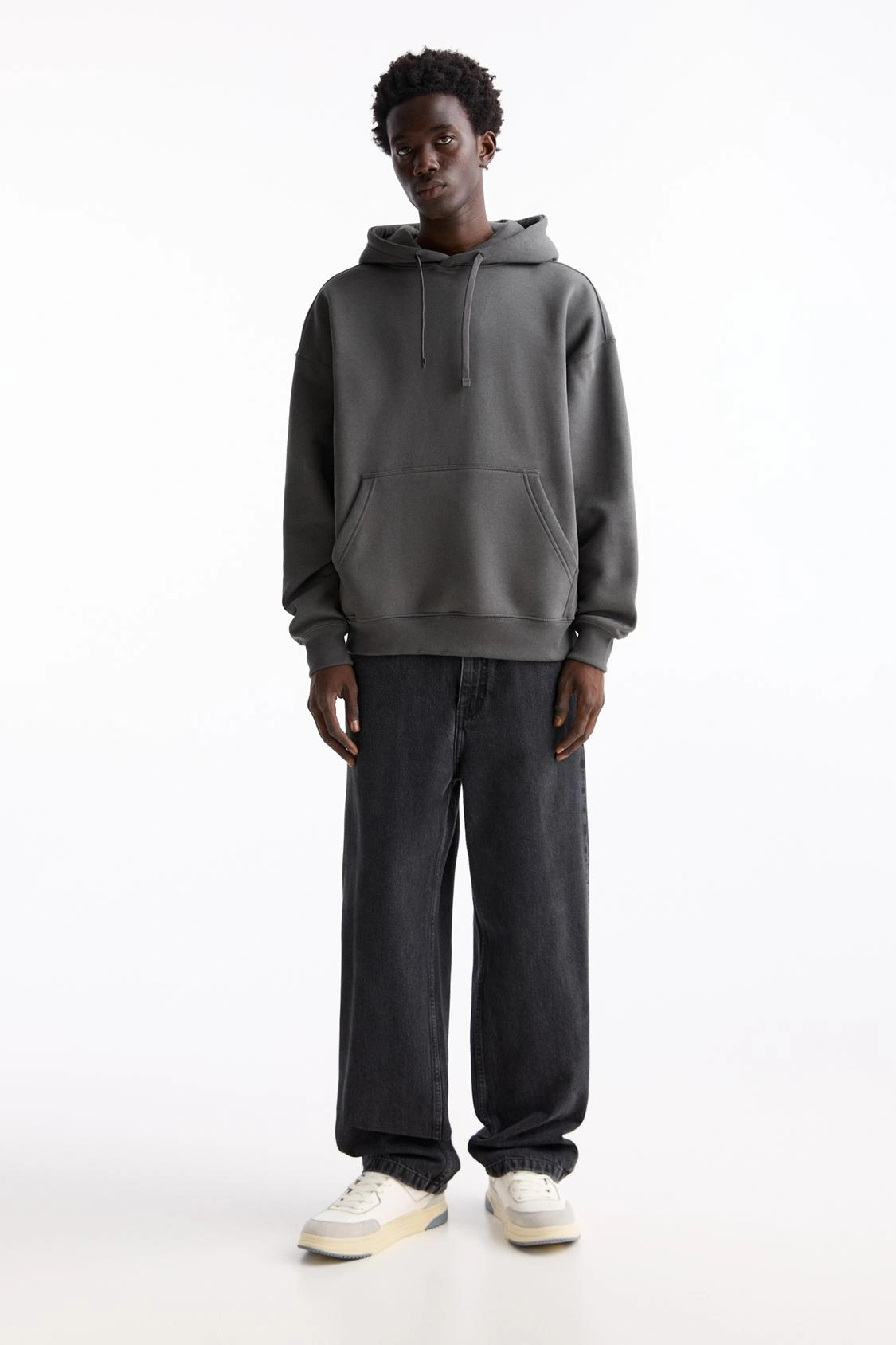 شلوار بگ مردانه| pull&bear Baggy jeans |زغالی