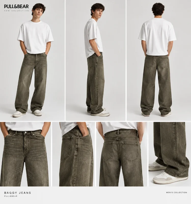 شلوار جین بگ پلمبیر pull & bear baagy