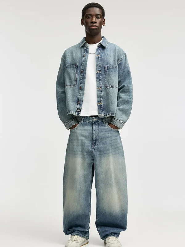 شلوار جین سوپر بگ برند Pull&Bear